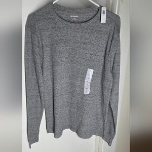 Old Navy Gray Men's Long Sleeve Polo